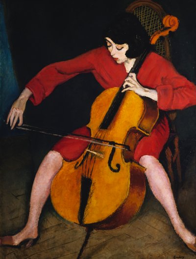 Woman Playing Cello by Robert Bereny