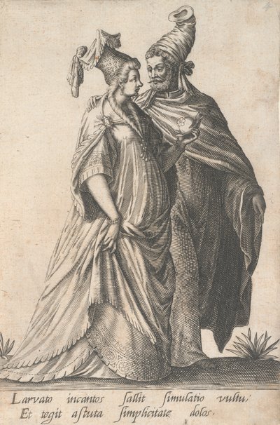 Promenading Couple, from the Masquerades by Robert Boissard