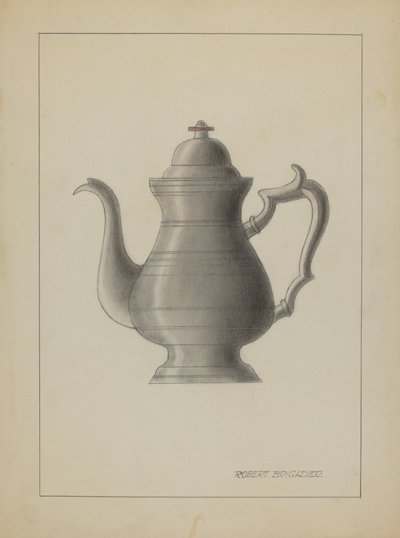 Pewter Coffee Pot by Robert Brigadier
