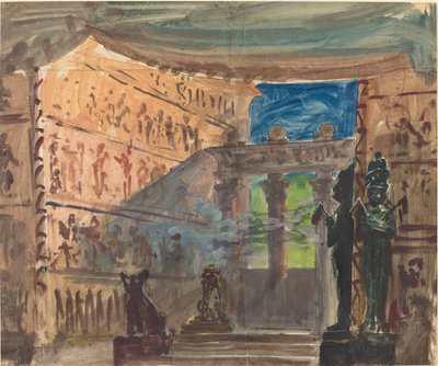 Interior of an Ancient Egyptian Temple by Robert Caney