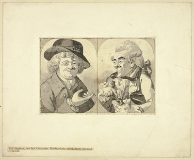 Two Bust-length Caricatures by Robert Dighton