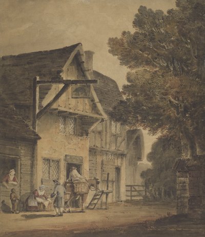 Figures Outside the Boar Inn by Robert Dixon