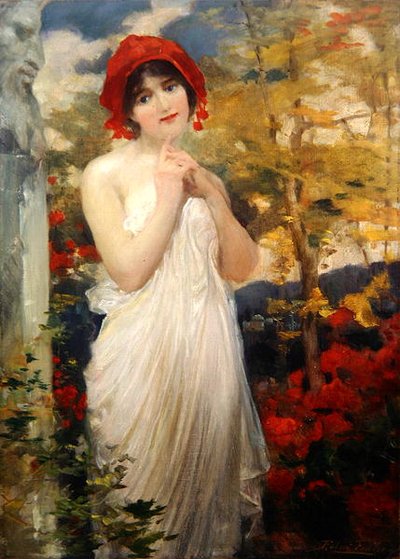 Girl with Poppies by Robert Fowler