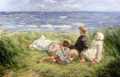 Sea Gulls and Sapphire Seas, 1912 by Robert Gemmell Hutchison