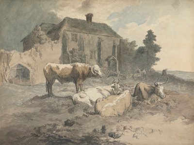 Long-Horned Cattle by Robert Hills
