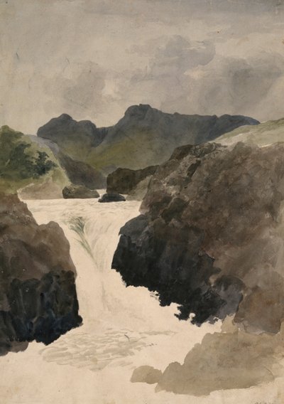 Skelwith Force, Westmorland, 1800-1820 by Robert Hills