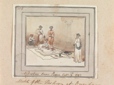 A Durbar Scene, Poona, October 3, 1792 by Robert Mabon