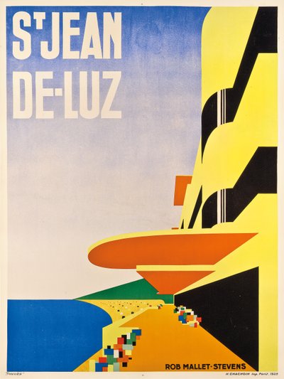 Poster Advertising Saint-Jean-de-Luz by Robert Mallet Stevens