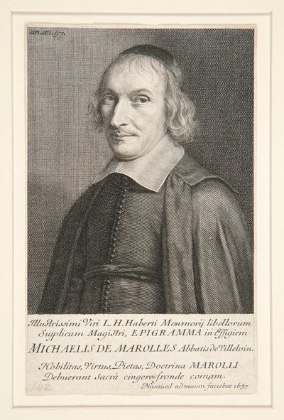 Michel de Marolles (1600-1681) by Robert Nanteuil