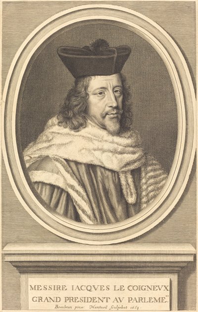 Jacques Le Coigneux by Robert Nanteuil after Henri Beaubrun