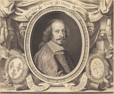 Cardinal Jules Mazarin by Robert Nanteuil after Pierre Mignard I