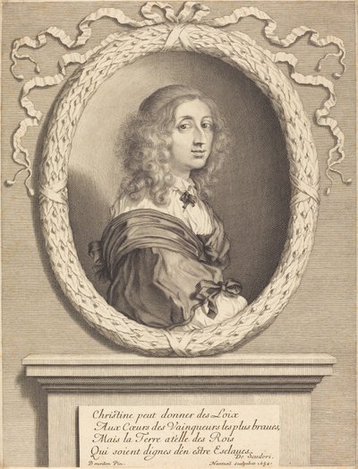 Christina, Queen of Sweden by Robert Nanteuil after Sébastien Bourdon