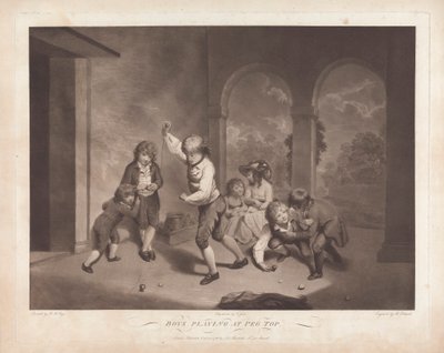 Boys Playing at Peg Top by Robert Pollard