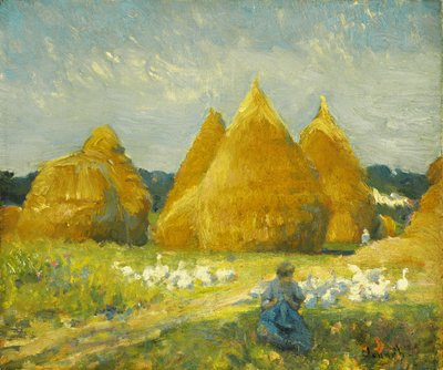 Gathering Geese by Robert William Vonnoh