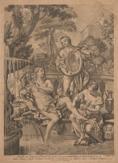 David and Bathsheba by Robert van Audenaerd, after Carlo Maratta