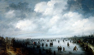 A Winter Scene by Robert van den Hoecke