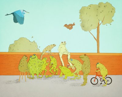 Toads Block Party by Roberta Murray