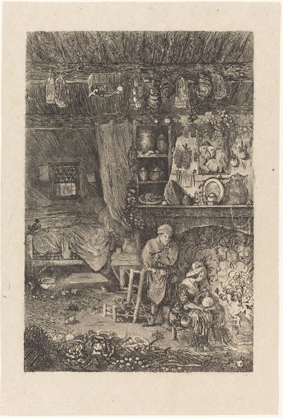 Flemish Interior by Rodolphe Bresdin