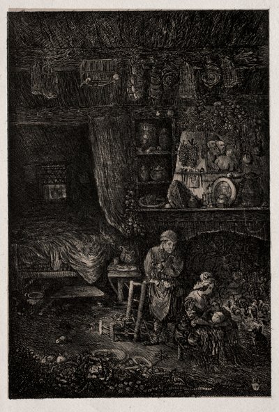 Flemish Interior by Rodolphe Bresdin