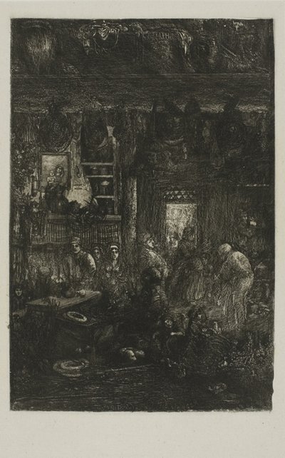 Moldavian Interior by Rodolphe Bresdin
