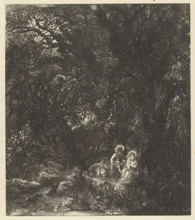 Rest on the Flight into Egypt by Rodolphe Bresdin