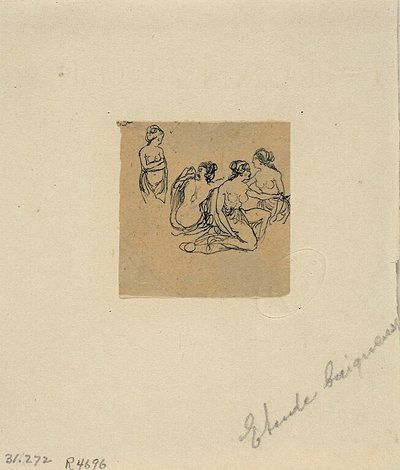 Study of Bathers by Rodolphe Bresdin