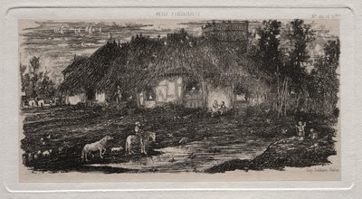 The Farm-Yard by Rodolphe Bresdin