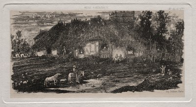 The Farm-Yard by Rodolphe Bresdin