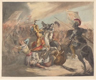 Battle with Knights by Roeland Christiaan Korthals
