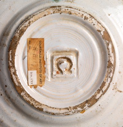 White tin-glazed side plate by Roger Eliot Fry