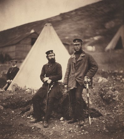 Captain Graham and Captain MacLeod, 42nd Regiment by Roger Fenton