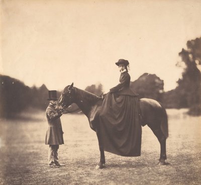 Lady on Horseback, 1850s by Roger Fenton