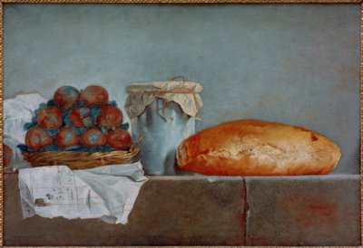 Fruit Still Life with Bread by Roland Delaporte