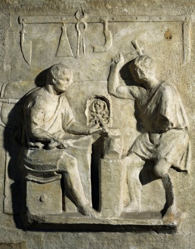 Blacksmiths, bas-relief, Roman civilisation, 2nd century by Roman