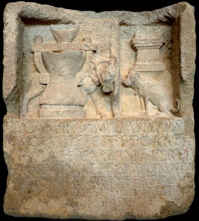Burial stele of baker Marcus Careieus Assia by Roman
