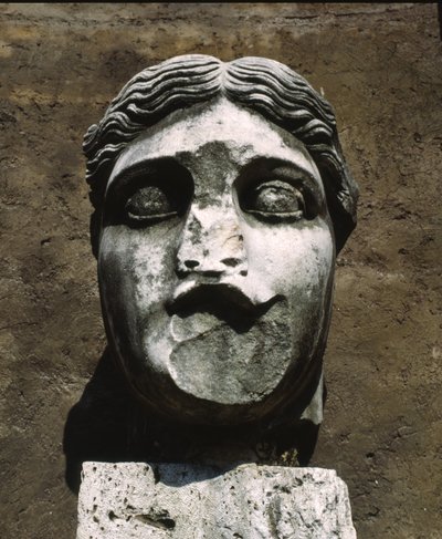 Head of a statue, Ostia Antica, Italy by Roman
