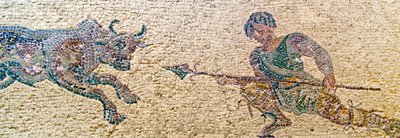 Hunting Scene, House of Dionysos, Paphos, Cyprus by Roman