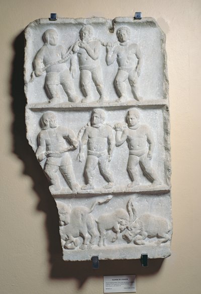 Men in Chains, Relief Found at Smyrna by Roman