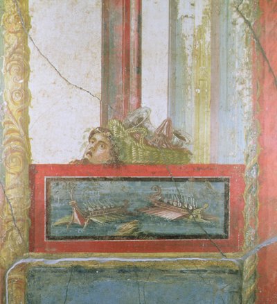 Naval Scene, Pompei, Italy by Roman