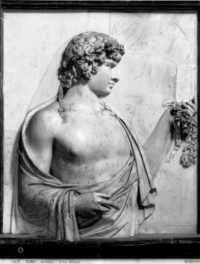 Relief Depicting Antinous, c.130 by Roman