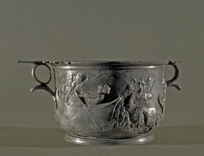 Silver Skyphos, 2nd Century BC by Roman