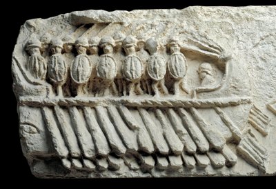 Bireme Carrying Armed Soldiers by Roman Roman