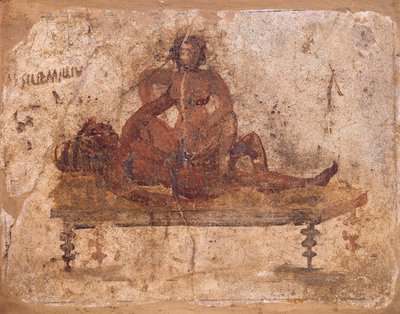 Fresco Depicting Erotic Subject, from Pompei, Italy by Roman Roman