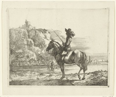 Rider by a River by Romeyn de Hooghe (attributed to)