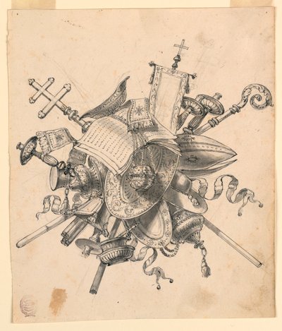 Trophy with Ecclesiastical Objects by Romolo Achille Liverani
