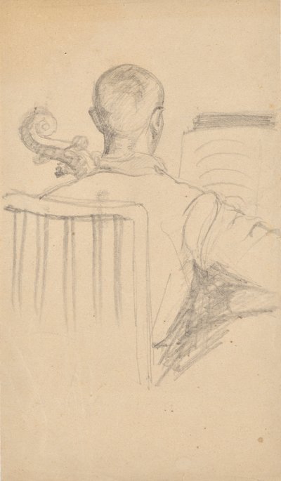 Walter Barwig Playing the Cello by Rosa Simon Barwig