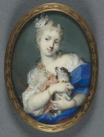 Woman with a Dog by Rosalba Giovanna Carriera