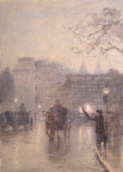 Hailing a Cab, South Kensington by Rose Maynard Barton