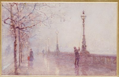 The Last Lamp, Thames Embankment by Rose Maynard Barton