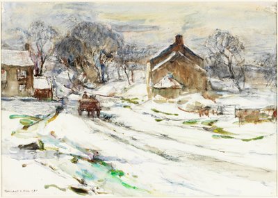 Ellerby - Winter by Rowland Henry Hill